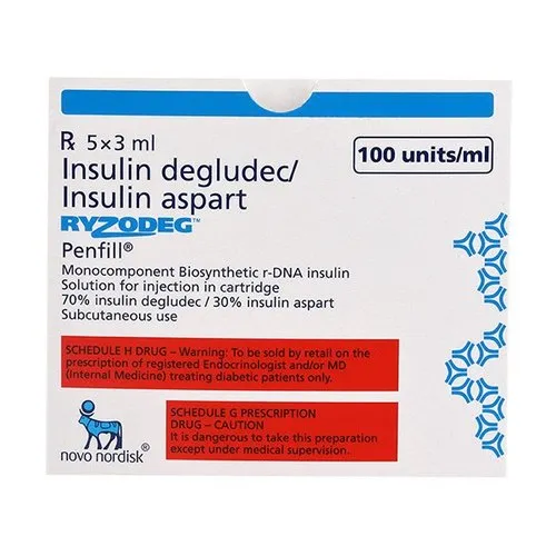 Ryzodeg 100iu/ml Penfill Cartridge 3ml