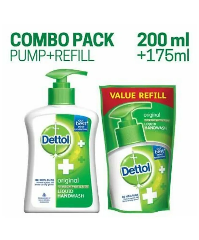 Dettol Original Liquid Handwash 200ml with Liquid Handwash Refill 175ml
